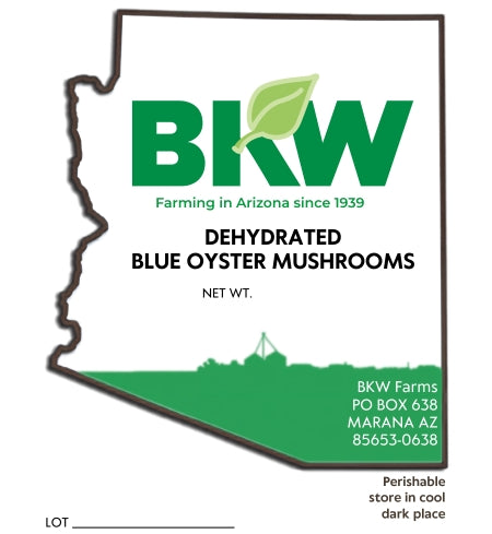 Blue Oyster Mushrooms Dehydrated