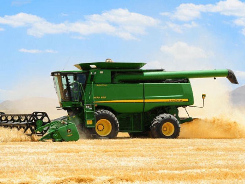 The combine is the machine used to harvest grain. With a single machine, the three operations which comprise harvesting — reaping, threshing, and winnowing — are combined into a single process.
